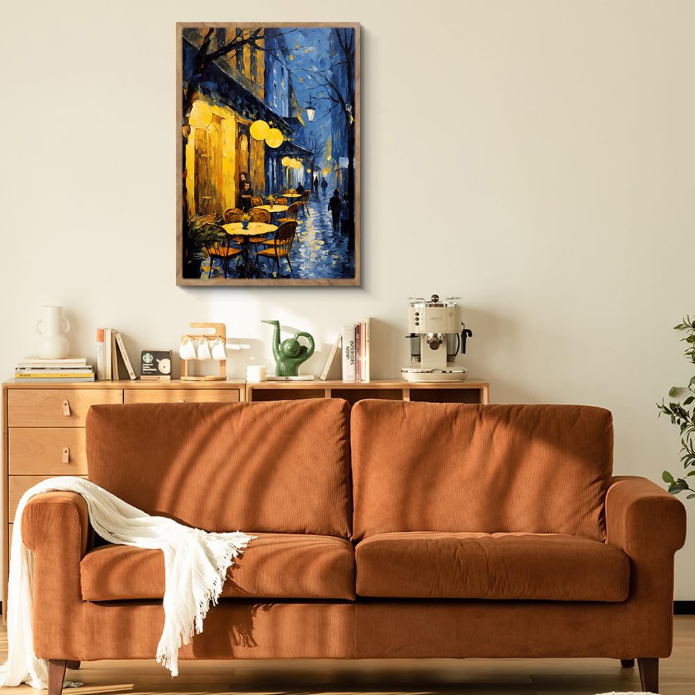 Amazon.co.jp: 阪画屋 ゴッホ 「夜のカフェテラス」風 アートパネル